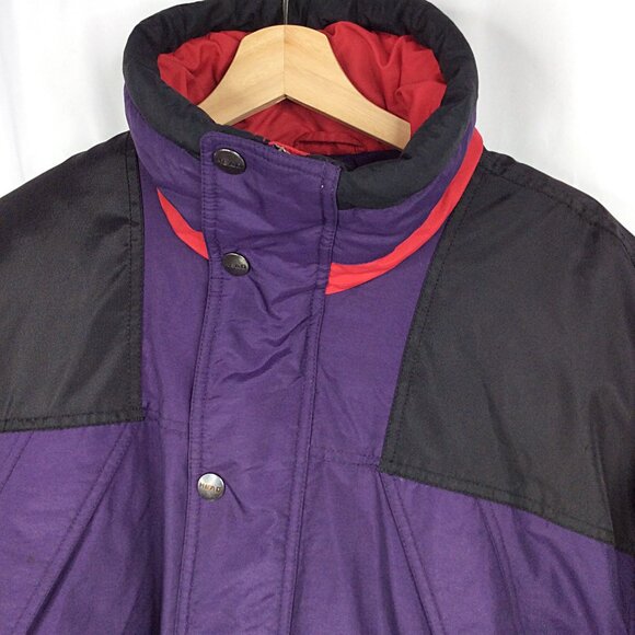 Vintage 90s HEAD Skiwear Jacket Mens Size Large Purple Red Thick Snowmobile - Picture 4 of 16